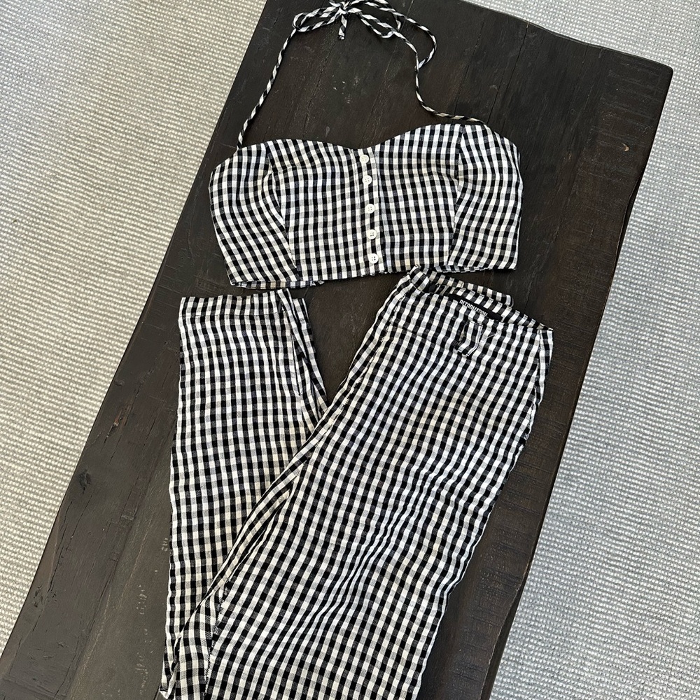 Reformation Gingham Claudia set